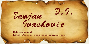 Damjan Ivašković vizit kartica